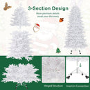 7 FT Artificial Xmas Tree with 1880 PE PVC Branch Tips for Party and Carnival by LJGDeals