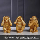 GobekUsa Golden Monkey Sculpture: Artisanal Baboon Decorative Figurine for Home Decor