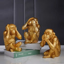 GobekUsa Golden Monkey Sculpture: Artisanal Baboon Decorative Figurine for Home Decor