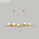 GobekUsa Artistic Aluminum Wire Nest Island Lamp with Wood Egg and Bird: A Unique Suspension for Dining Room