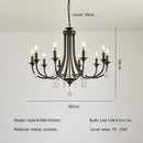 GobekUsa Black Metal Crystal Chandelier: Artistic LED Lighting for Home Decor