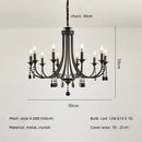 GobekUsa Black Metal Crystal Chandelier: Artistic LED Lighting for Home Decor