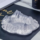 GobekUsa Iceberg Glass Dessert Plate: Artistic French Club Tableware