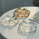 GobekUsa Iceberg Glass Dessert Plate: Artistic French Club Tableware