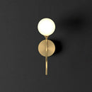 GobekUsa Gold Spherical Artistic Wall Light with Milky Glass Shade - Stylish Wall Mounted Lighting Fixture