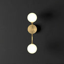 GobekUsa Gold Spherical Artistic Wall Light with Milky Glass Shade - Stylish Wall Mounted Lighting Fixture