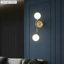 GobekUsa Gold Spherical Artistic Wall Light with Milky Glass Shade - Stylish Wall Mounted Lighting Fixture