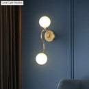 GobekUsa Gold Spherical Artistic Wall Light with Milky Glass Shade - Stylish Wall Mounted Lighting Fixture