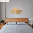 GobekUsa Golden Lotus Leaf Wall Mounted Sconce Light Fixture with Artistic Metal Shade (4 Bulbs)