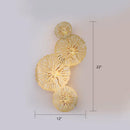 GobekUsa Golden Lotus Leaf Wall Mounted Sconce Light Fixture with Artistic Metal Shade (4 Bulbs)