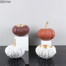 GobekUsa Gold Pumpkin Resin Sculpture Ornaments Home Decor-Artistic Room Aesthetics
