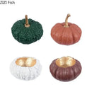 GobekUsa Gold Pumpkin Resin Sculpture Ornaments Home Decor-Artistic Room Aesthetics
