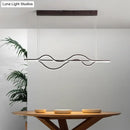 GobekUsa Artistic Metal Dining Room LED Pendant Light Fixture with Flowing Shapes