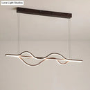 GobekUsa Artistic Metal Dining Room LED Pendant Light Fixture with Flowing Shapes