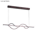 GobekUsa Artistic Metal Dining Room LED Pendant Light Fixture with Flowing Shapes