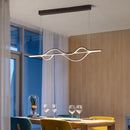 GobekUsa Artistic Metal Dining Room LED Pendant Light Fixture with Flowing Shapes