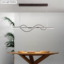 GobekUsa Artistic Metal Dining Room LED Pendant Light Fixture with Flowing Shapes