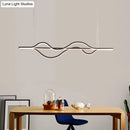GobekUsa Artistic Metal Dining Room LED Pendant Light Fixture with Flowing Shapes