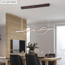 GobekUsa Artistic Metal Dining Room LED Pendant Light Fixture with Flowing Shapes