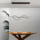 GobekUsa Artistic Metal Dining Room LED Pendant Light Fixture with Flowing Shapes