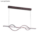 GobekUsa Artistic Metal Dining Room LED Pendant Light Fixture with Flowing Shapes