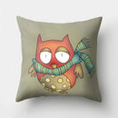 Artistic owl pillow cover bedroom decor by Decorbites