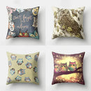 Artistic owl pillow cover bedroom decor by Decorbites