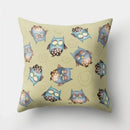Artistic owl pillow cover bedroom decor by Decorbites