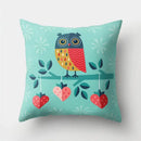 Artistic owl pillow cover bedroom decor by Decorbites
