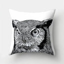 Artistic owl pillow cover bedroom decor by Decorbites