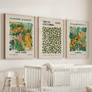 Flower Market, Kusama Art Prints. Modern Tropical Wall Decor by Wall Art Set