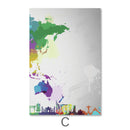 Artistic World Map Canvas