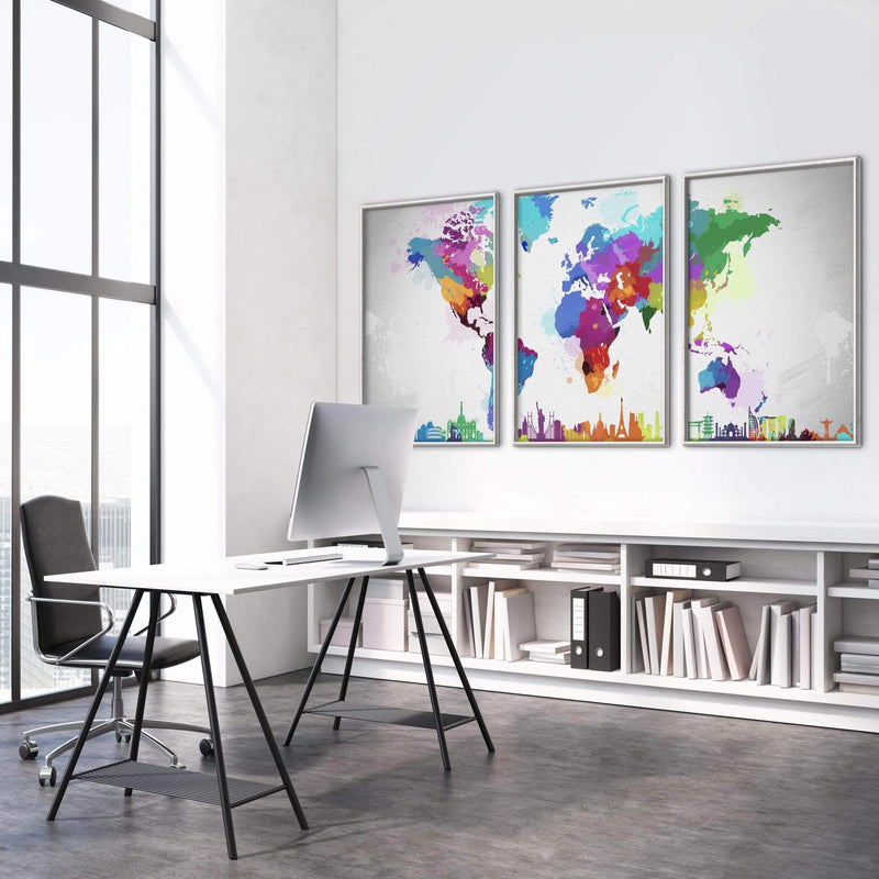 Artistic World Map Canvas