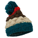 Acrylic Striped Pom Pom Beanie