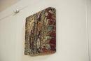 Decorative Cork Board Antique Kerman Rug Fragment Art