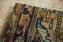 Decorative Cork Board Antique Kerman Rug Fragment Art
