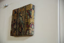 Decorative Cork Board Antique Kerman Rug Fragment Art