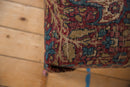 Antique Persian Kerman Rug Ottoman Coffee Table