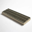 Ash Glossy Fluted Glazed Terracotta Tiles 2 1/4x7 9/16