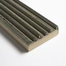 Ash Glossy Fluted Glazed Terracotta Tiles 2 1/4x7 9/16