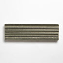 Ash Glossy Fluted Glazed Terracotta Tiles 2 1/4x7 9/16