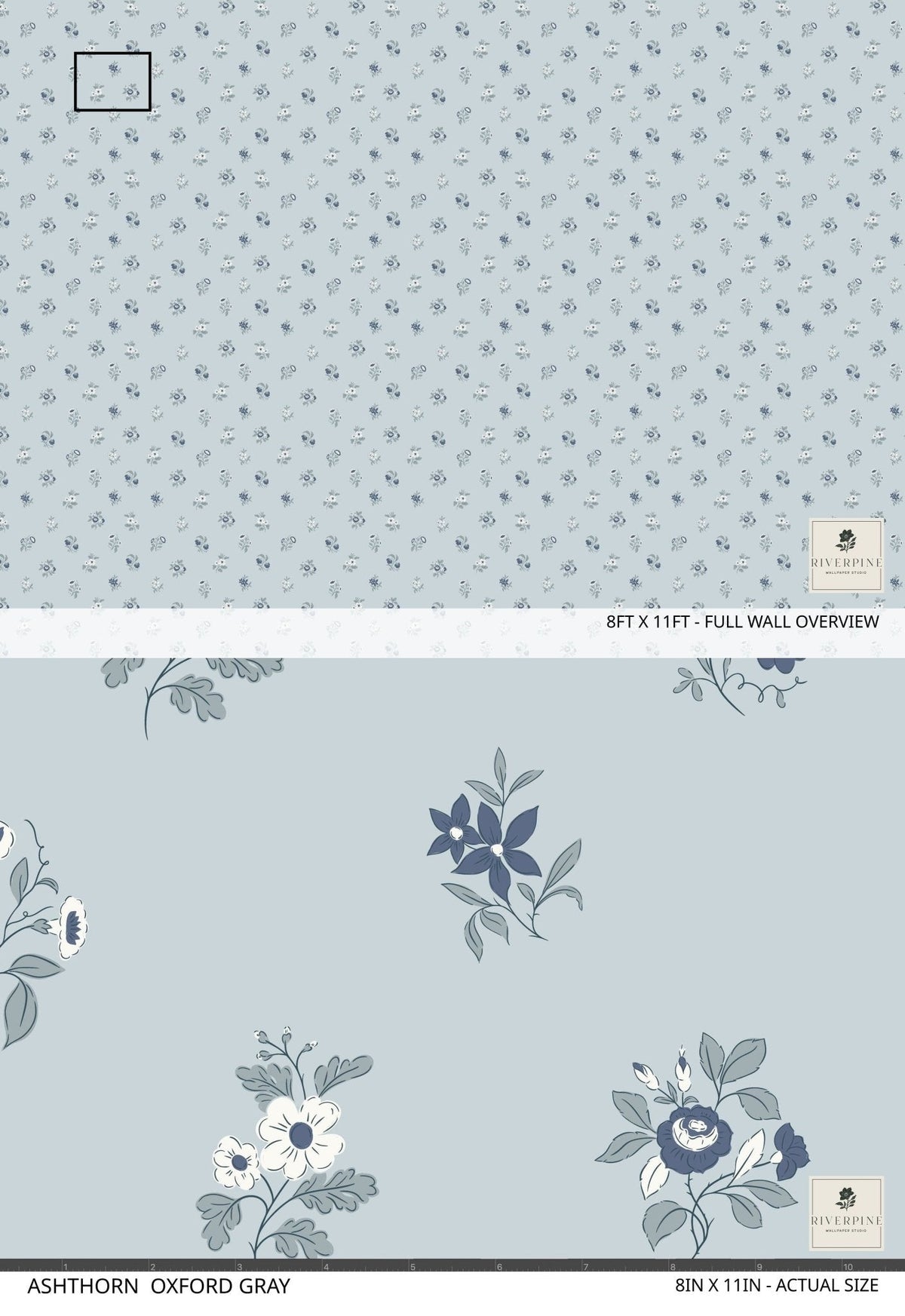 Ashthorn Wallpaper Oxford Gray, photo 3 of 5