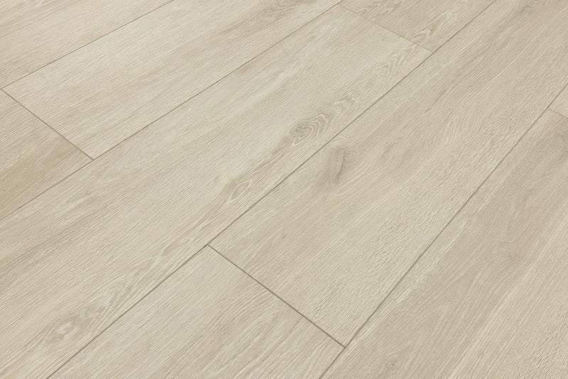 Ashy Beige Micro Bevel Matte 9.25"x60" Waterproof Laminate Flooring 12mm - Linea