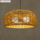 GobekUsa Rattan Tea Room Chandelier: Asian Style Pendant Lighting Fixture