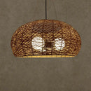 GobekUsa Rattan Tea Room Chandelier: Asian Style Pendant Lighting Fixture