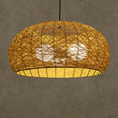 GobekUsa Rattan Tea Room Chandelier: Asian Style Pendant Lighting Fixture