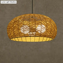 GobekUsa Rattan Tea Room Chandelier: Asian Style Pendant Lighting Fixture