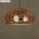 GobekUsa Rattan Tea Room Chandelier: Asian Style Pendant Lighting Fixture