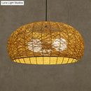 GobekUsa Rattan Tea Room Chandelier: Asian Style Pendant Lighting Fixture