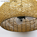 GobekUsa Rattan Tea Room Chandelier: Asian Style Pendant Lighting Fixture